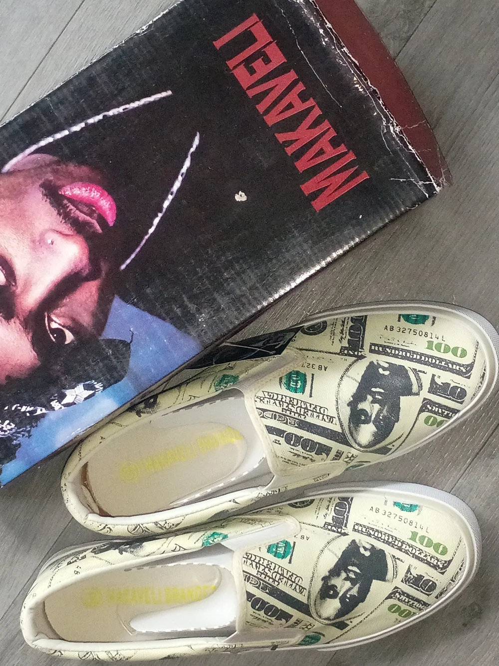 Canvas Slip-On 2Pac Makaveli Branded Size 9.5
